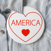 Happy Heart Amerika Ronde Button 6,0 Cm (In situ)