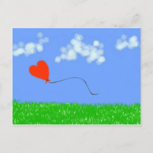 Happy Heart-ballon Briefkaart