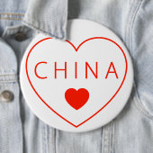 Happy Heart China Ronde Button 6,0 Cm (In situ)