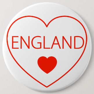 Happy Heart England Ronde Button 6,0 Cm