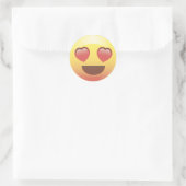 Happy Heart Eyes Emoji Sticker Visage (Sac)