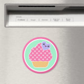 Happy Heart Kawaii Cupcake Magnet (In Situ (Lave-vaisselle))