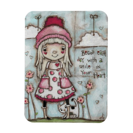 Happy Heart - Magneet 3x4" (Verticaal)