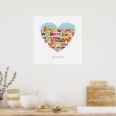 Happy Heart Village Square Poster (Keuken)