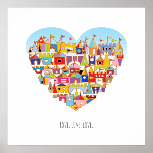 Happy Heart Village Square Poster (Voorkant)