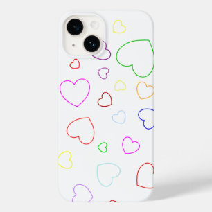 Happy Hearts 1 - kleurrijk - Cute Girly Hoesje -
