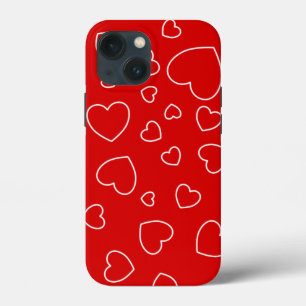 Happy Hearts 3 - Rood - Cute Girly Hoesje -