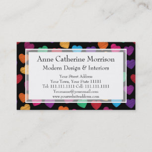 Happy Hearts Babysitter, Child Care, Designer Visitekaartje