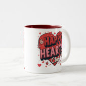 Happy Hearts Club - Mug de Saint Valentin avec Ret (Devant droit)