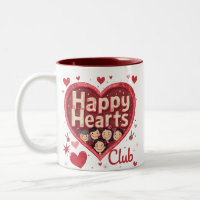 Happy Hearts Club - Mug de Saint Valentin avec Ret