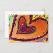 Happy Hearts Custom Petites invitations ou Invitat (Devant / Derrière)