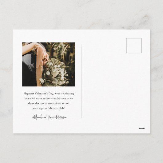 Happy Hearts Day Foto Valentijnsdag Briefkaart (Achterkant)