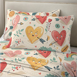 Happy Hearts - grillige Valentijnsdag Kussensloop