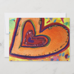 Happy Hearts Invitations personnalisées ou Invitat