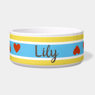 Happy Hearts Personalized Pet Voerbakje