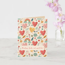 Happy Hearts - Whimsisch Valentijnsdagpatroon Kaart