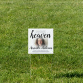 Happy Heavenly Birthday Photo Memorial Sign (Insitu)