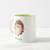 Happy Hedge Hog Personalized Work Mug (Devant gauche)