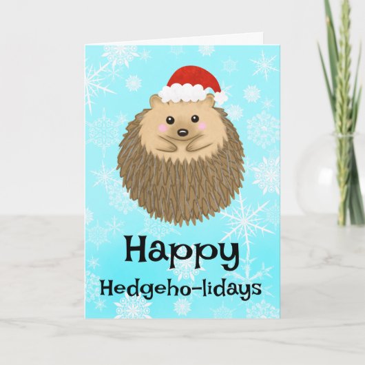 Happy Hedgehog Feestdagen Leuke Funny Christmas (Voorkant)