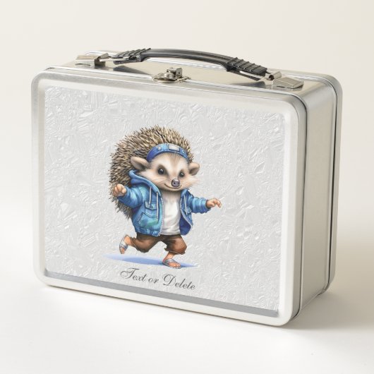 Happy Hedgehog Metal Lunch Box (Voorkant)