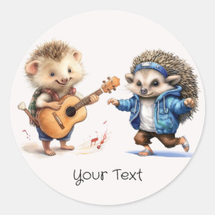 Happy Hedgehog Waterverf Sticker