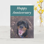 Happy Heidi Rottweiler Jubileum Kaart (Gele Bloem)