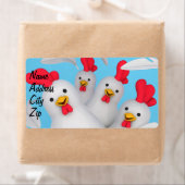 Happy hen clipart etiket (Insitu)