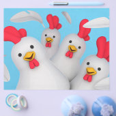 Happy hen clipart flyer (Enkel)