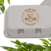 Happy Hens Laurel Branch Oeuf Carton Round Sticker