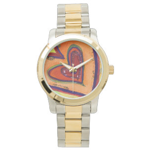 Happy Heour Colorful Art Custom Watch Design Horloge