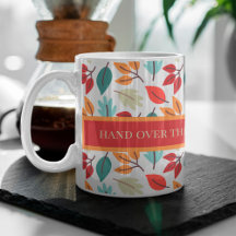 Happy Herfst Autumn gepersonaliseerd bladeren patr