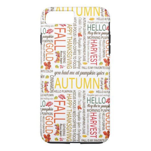 Happy Herfst citeert moderne kleurrijke tekst Case-Mate iPhone Case (Achterkant)