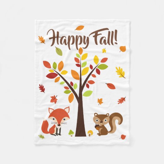 HAPPY HERFST! FLEECE DEKEN (Voorkant)