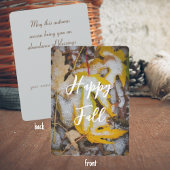 Happy Herfst geel blad Kaart