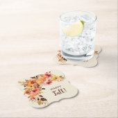 Happy Herfst herfst blooms beugel Kartonnen Onderzetters (Insitu)