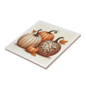 Happy Herfst Herfst kleurrijke Pompoenen Tegeltje (Zijkant)