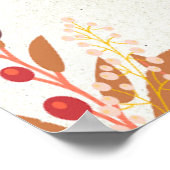 Happy Herfst Herfst Thanksgiving Aanpassen Poster (Hoek)