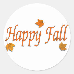 Happy Herfst items Ronde Sticker