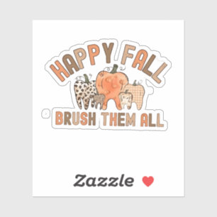 Happy Herfst poets ze alle tandheelkundige tanden Sticker