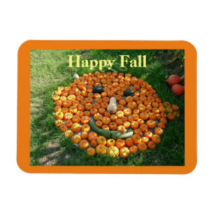 Happy Herfst Pumpkin Face Magnet Magneet