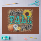 Happy Herfst Pumpkin Flower Elegant Tissuepapier (Craft)