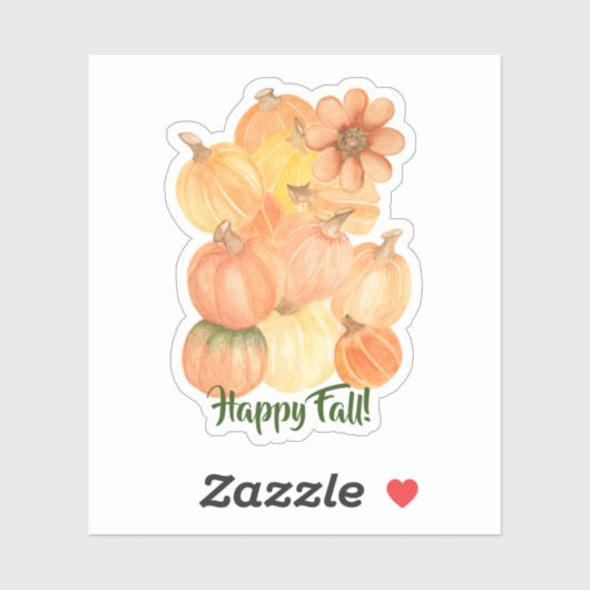 Happy Herfst Pumpkins Sticker (Vel)