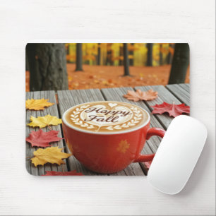 Happy Herfst Red Coffee Cup Muismat