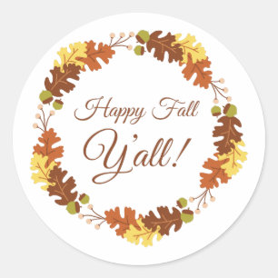 Happy Herfst Ronde Sticker