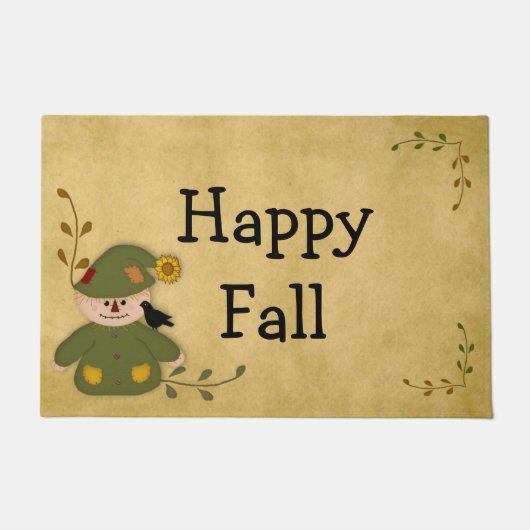 Happy Herfst Scarecrow Deurmat (Voorkant)