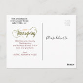 happy herfst Thanksgiving Briefkaart (Achterkant)