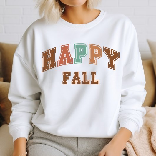 Happy Herfst Trendy Autumn Varsity Sweatshirt
