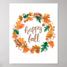 Happy Herfst Wall Art Poster
