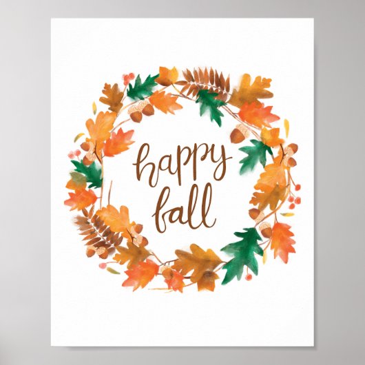 Happy Herfst Wall Art Poster (Voorkant)