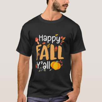 Happy Herfst Y all Pumpkin Autumn Thanksgiving Hal T-shirt